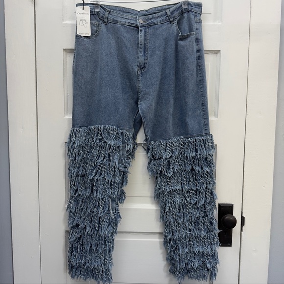 Denim - Cuyulitcik Fringe Statement Jeans Women’s 4XL